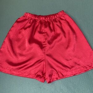 PRIVATE LUXURIES hot pink pajama shorts elastic waistband silky soft size S